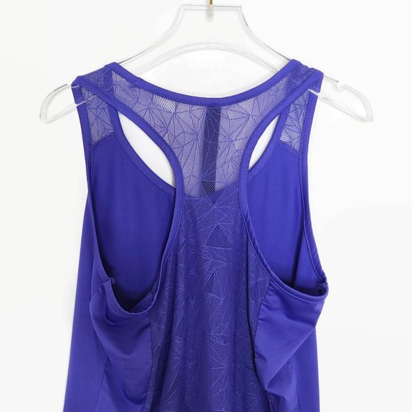 RBX Racerback Tank Top Small Purple Lace Geometric Back Gym - Picture 6 of 7